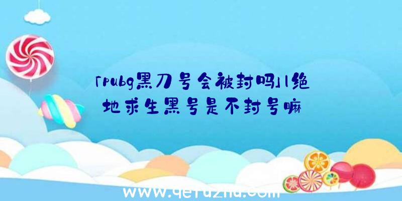 「pubg黑刀号会被封吗」|绝地求生黑号是不封号嘛